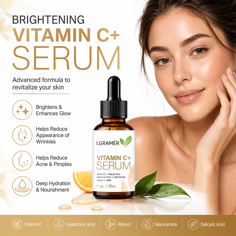 Silk Press Serum - Serum Wajah Vitamin C+ Dengan Asam