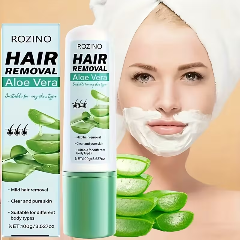 Hair Care With Aloe Vera - Krim Penghilang Bulu ROZINO Aloe Vera