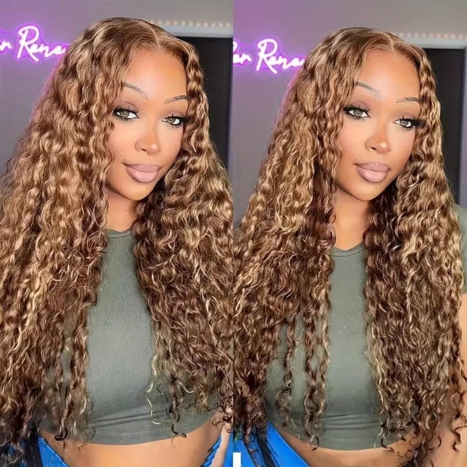 Wig Rambut Asli Highlight Ombr - Lace Front Wig ulasan dan harga