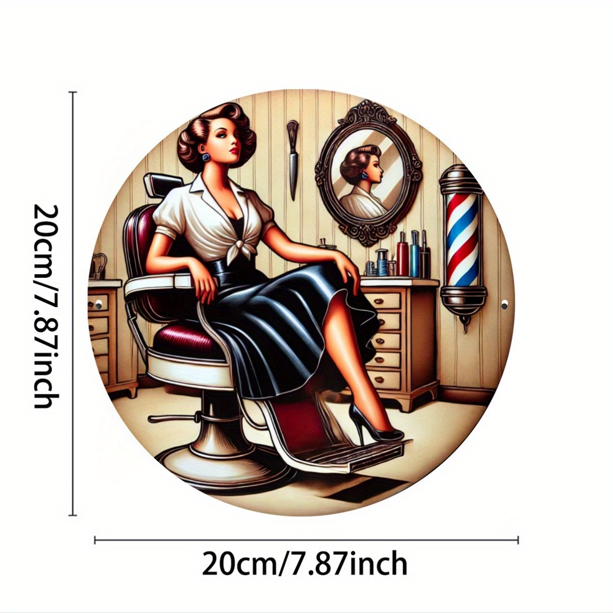 1 Buah Papan Logam Vintage unt - Hair Care Barber ulasan dan harga
