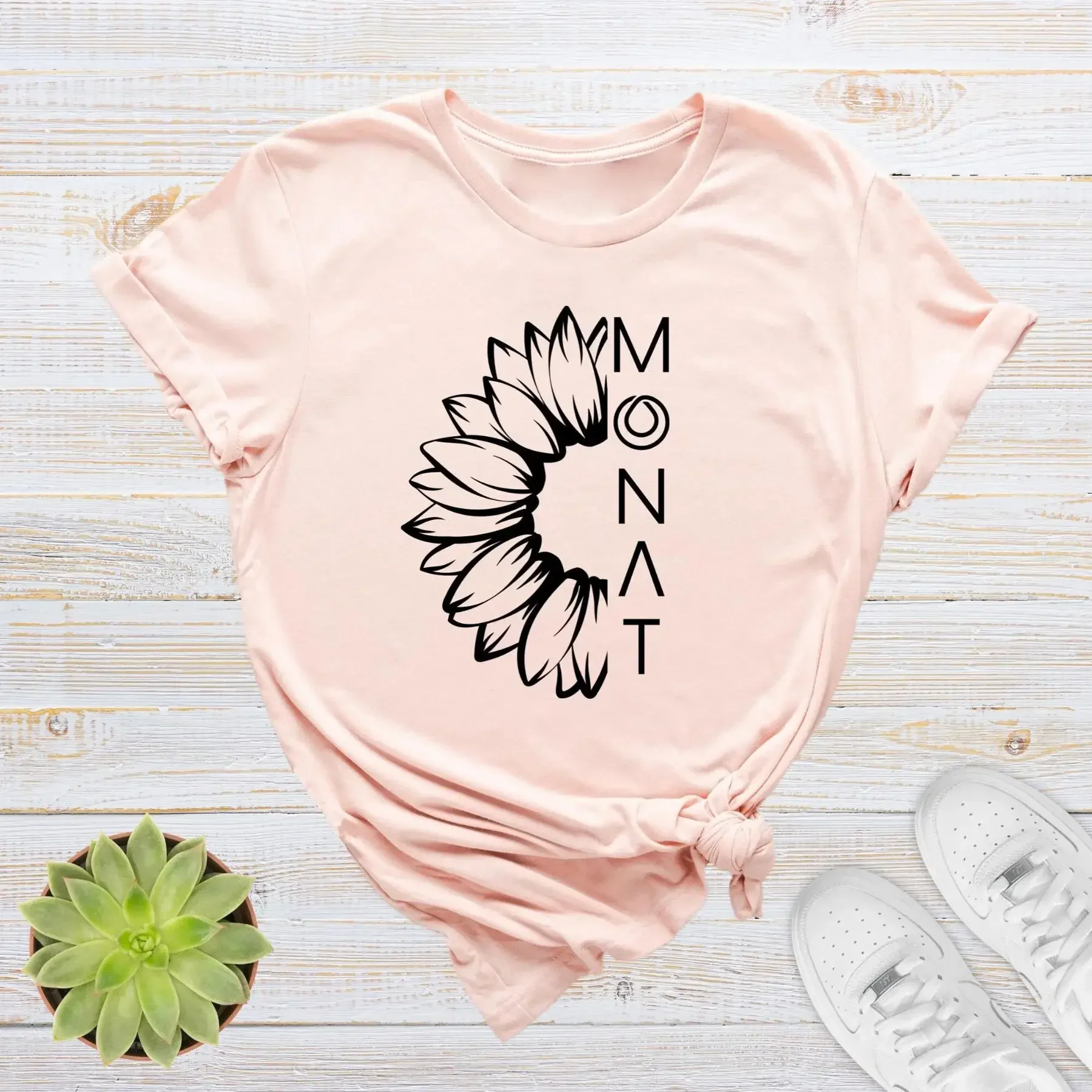 Kaos MonaT Sunflower Hair Care - Hair Care Logo ulasan dan harga