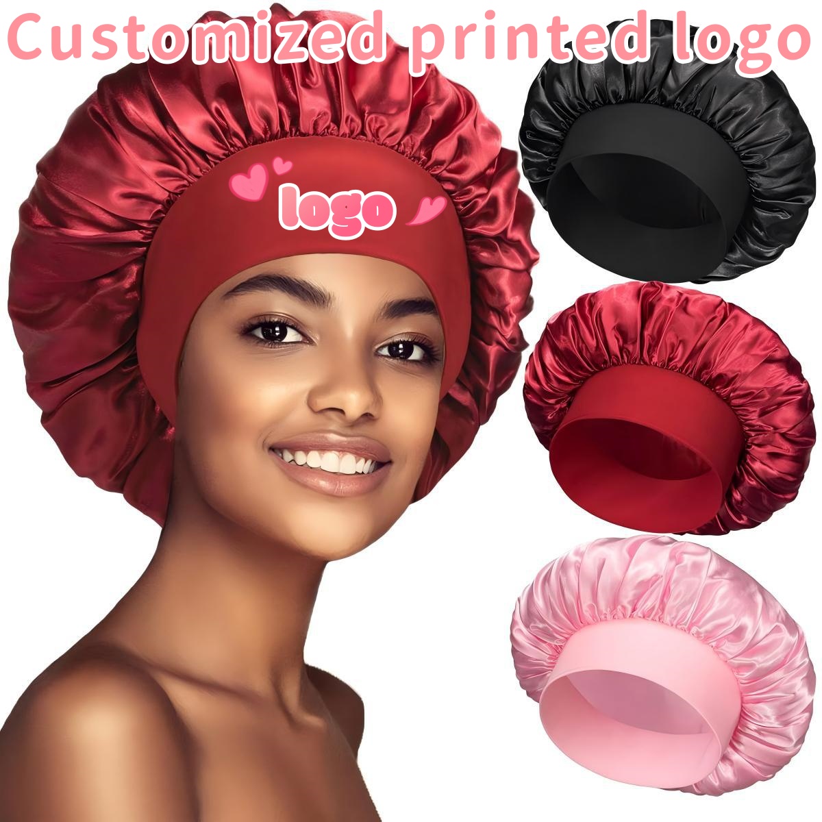 Topi Tidur Wanita Satin Polos  - Hair Care Logo ulasan dan harga