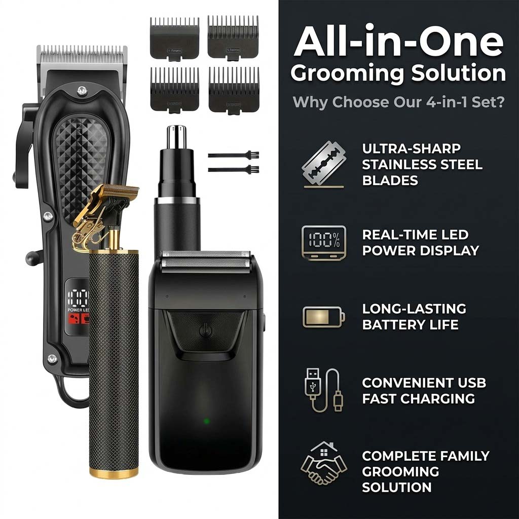 Set Alat Cukur Rambut Pria 4 i - Hair Care Barber ulasan dan harga