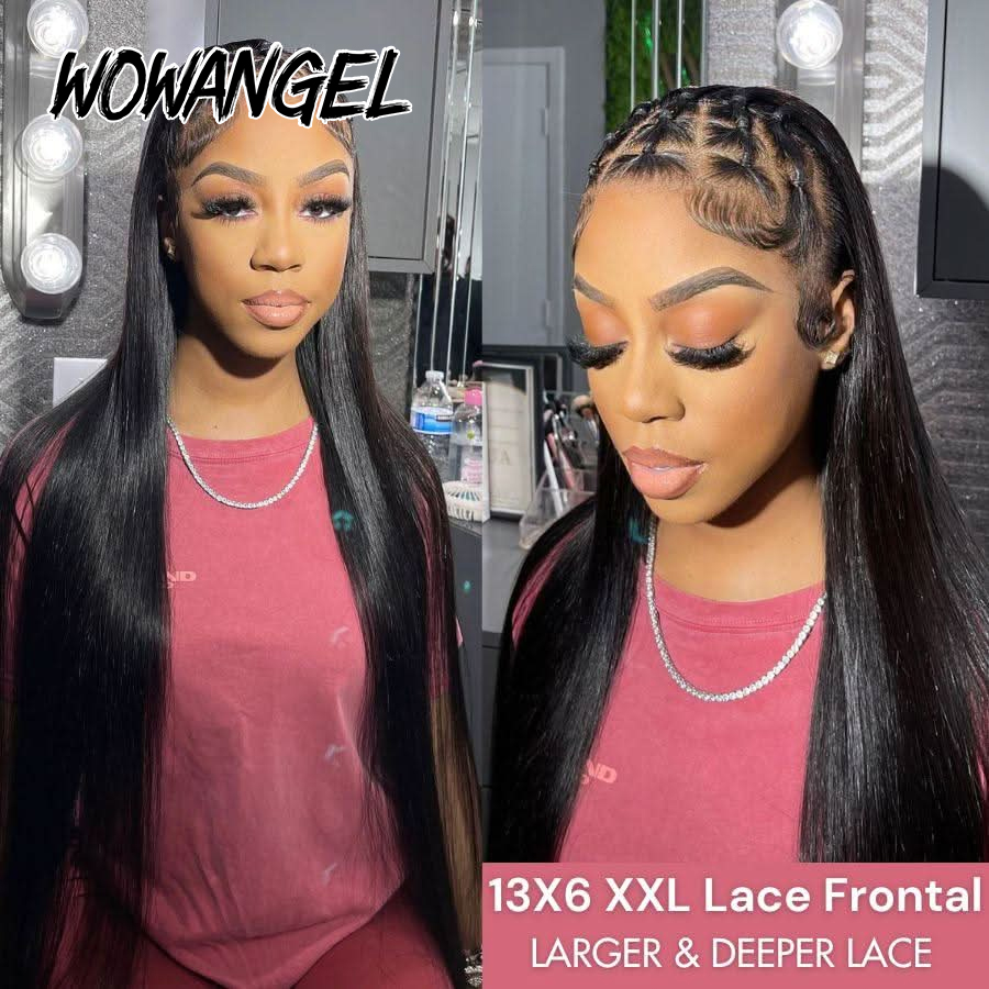 Wig Rambut Asli WOWANGEL Strai - Lace Front Wig ulasan dan harga