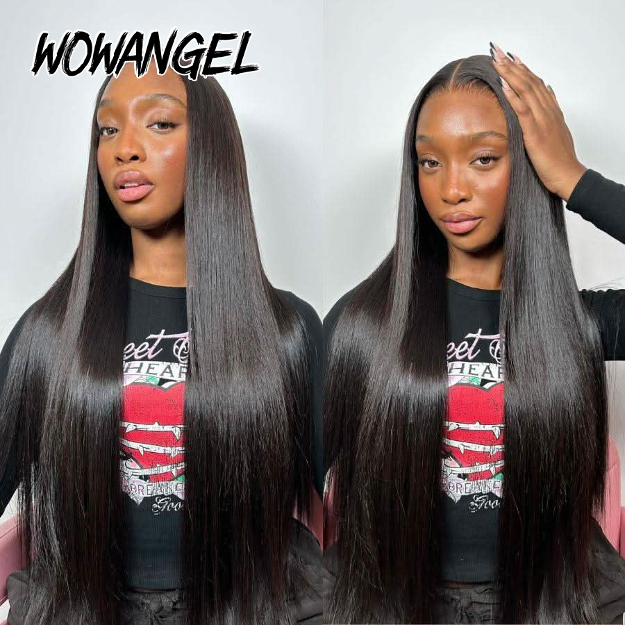 Wig Rambut Asli WOWANGEL Strai - Lace Front Wig ulasan dan harga