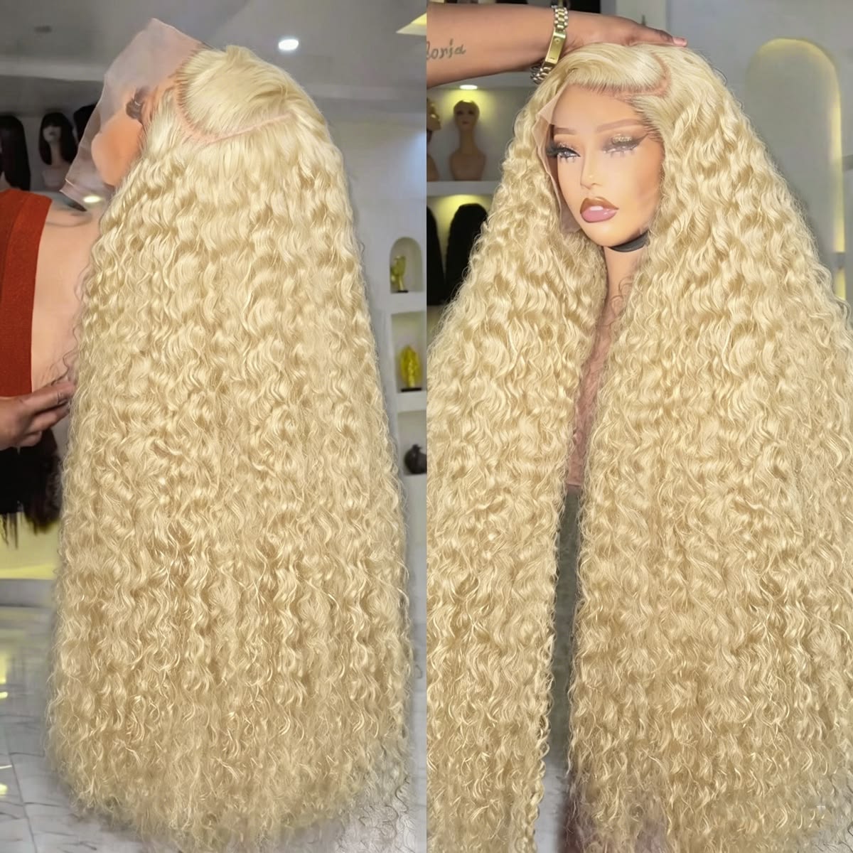 Wig Frontal Deep Wave 613 13x6 - Lace Front Wig ulasan dan harga