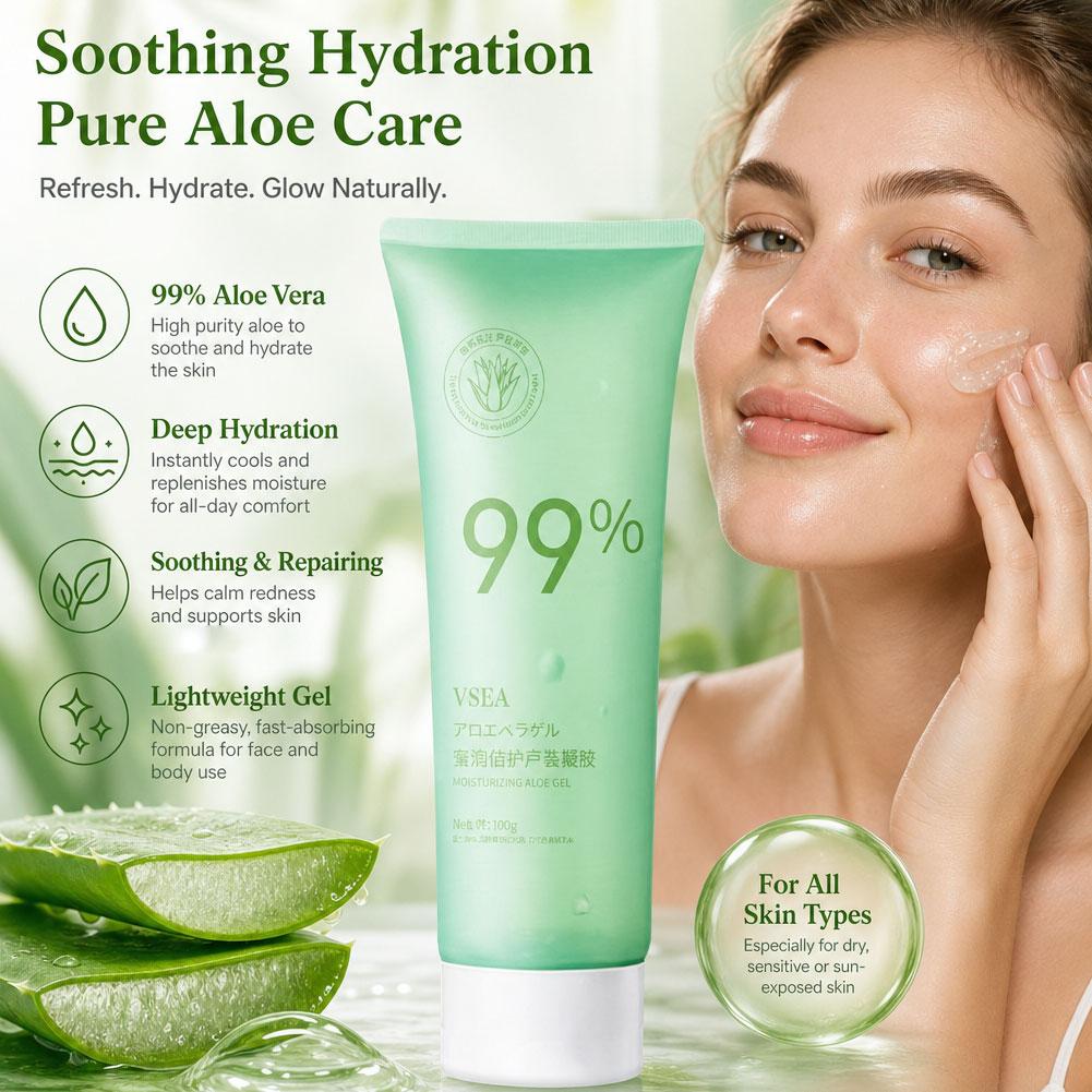 1/3/5 Buah Gel Lidah Buaya 99% - Hair Care With Aloe Vera ulasan dan harga