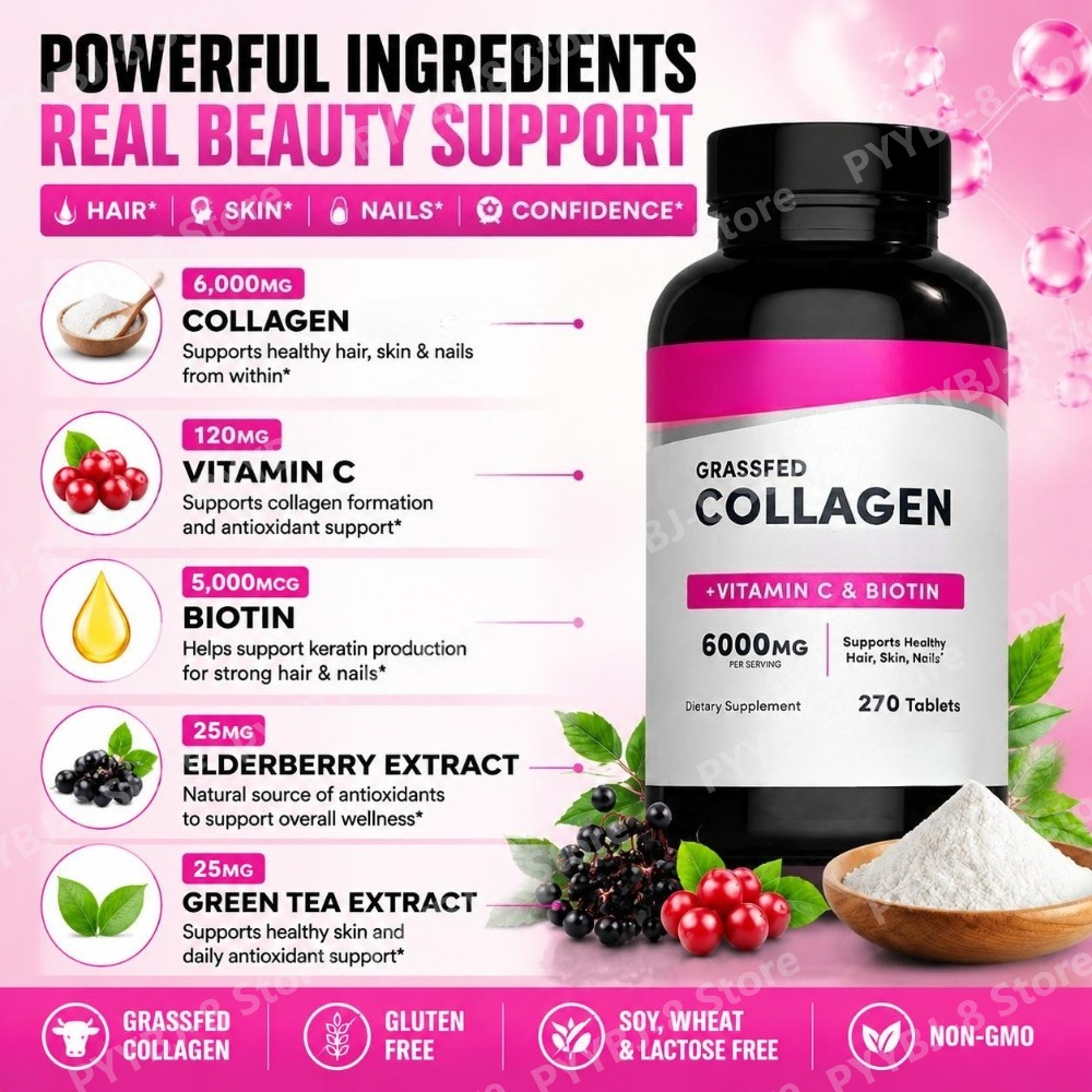 Tablet Kolagen 6000mg dengan V - Hair Care Capsule ulasan dan harga