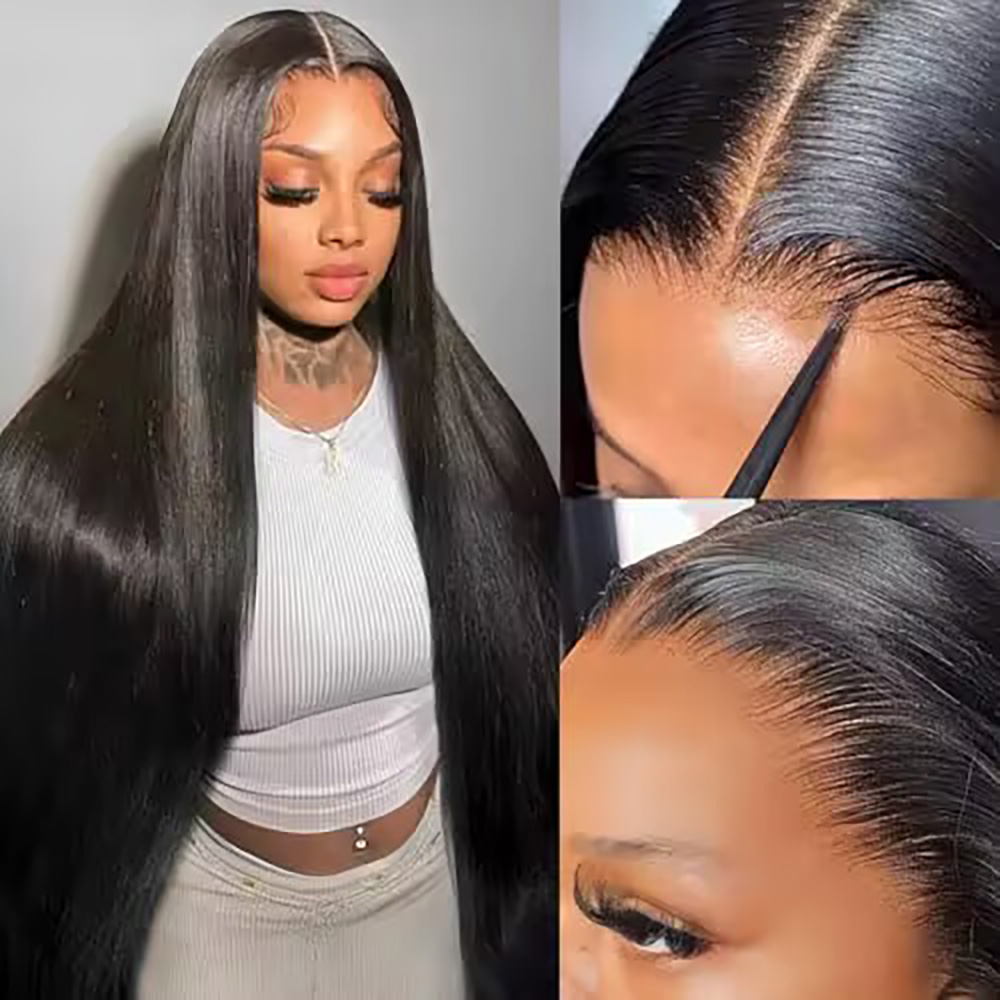 Wig Rambut Manusia Lurus Alami - Lace Front Wig ulasan dan harga