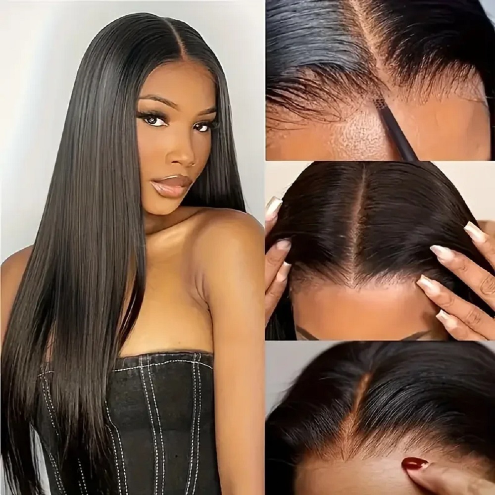 Wig Rambut Manusia Lurus Tanpa - Lace Front Wig ulasan dan harga